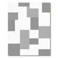 Gray Abstract Rectangles Overlay Rug