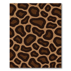 Brown Black Spotted Organic Shapes Rug