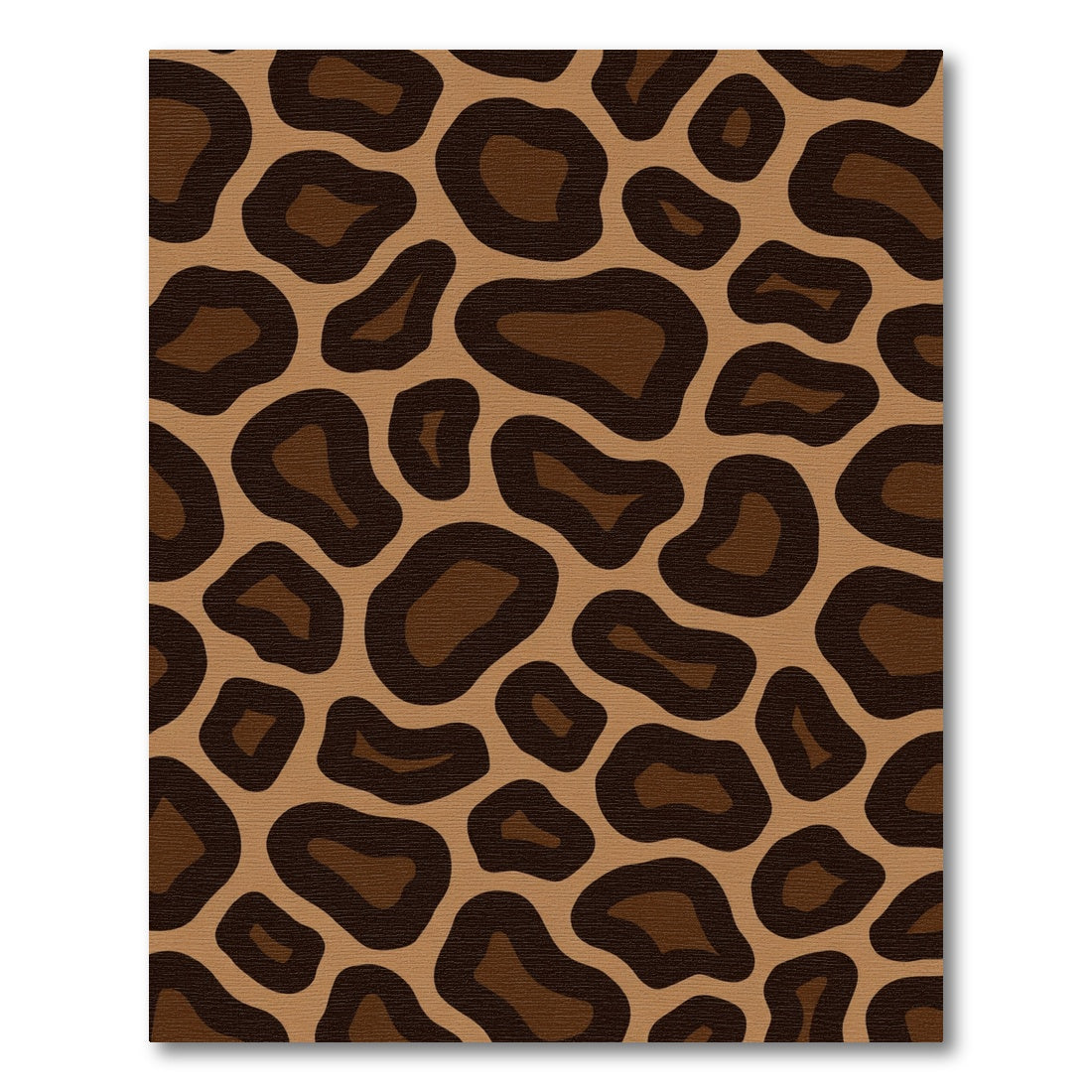 Brown Black Spotted Organic Shapes Rug