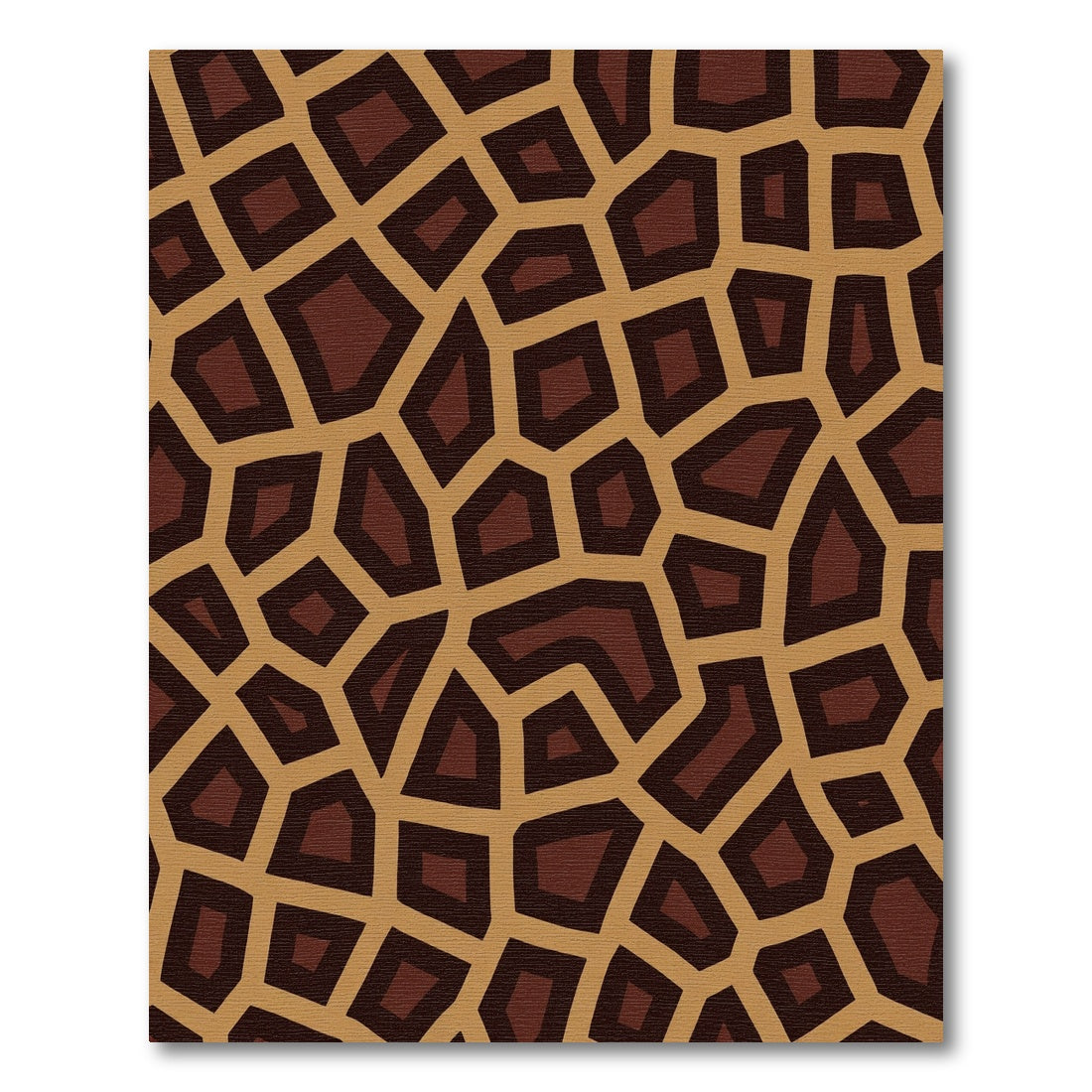 Brown Tan Giraffe Spots Rug