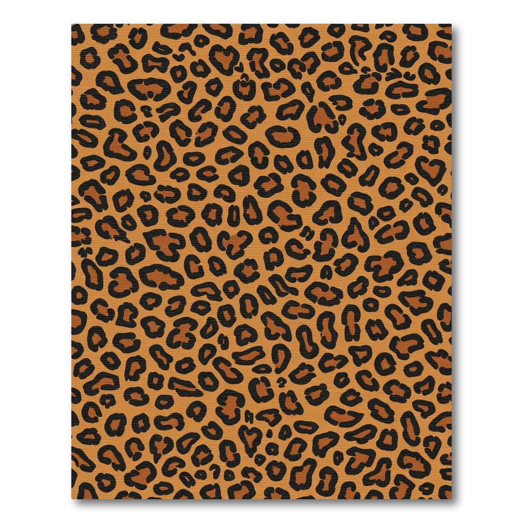 Golden Brown Leopard Spots Rug