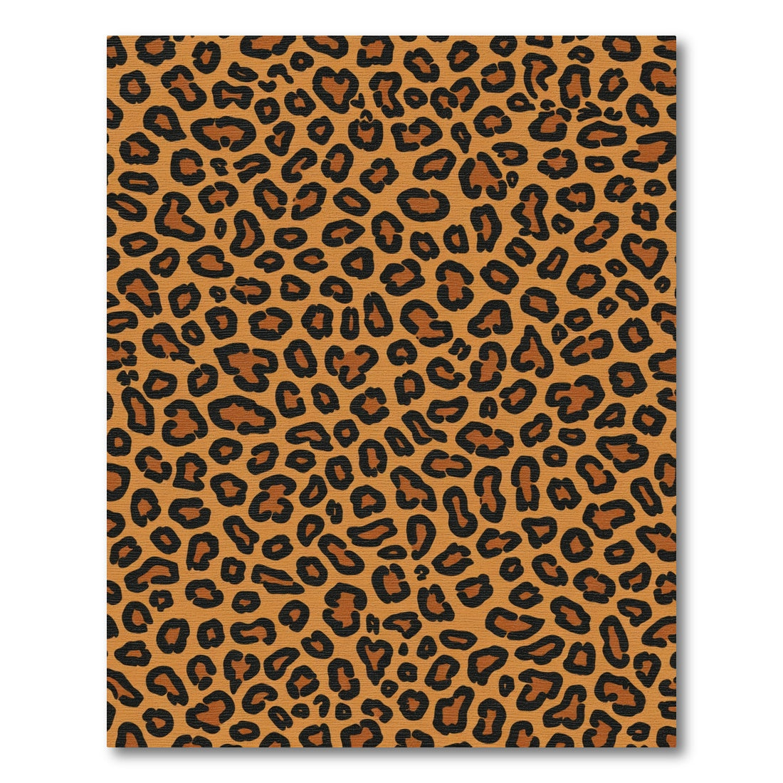 Golden Brown Leopard Spots Rug