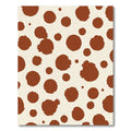 Red Brown Spotty Polka Dot Rug