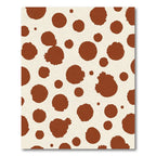 Red Brown Spotty Polka Dot Rug