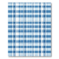 Blue White Tartan Plaid Squares Rug
