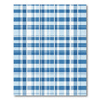 Blue White Tartan Plaid Squares Rug