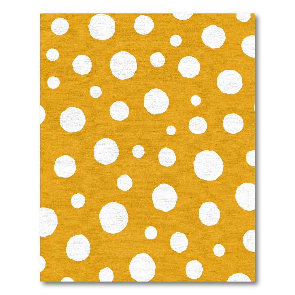 Golden White Polka Dot Scatter Rug