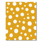Golden White Polka Dot Scatter Rug