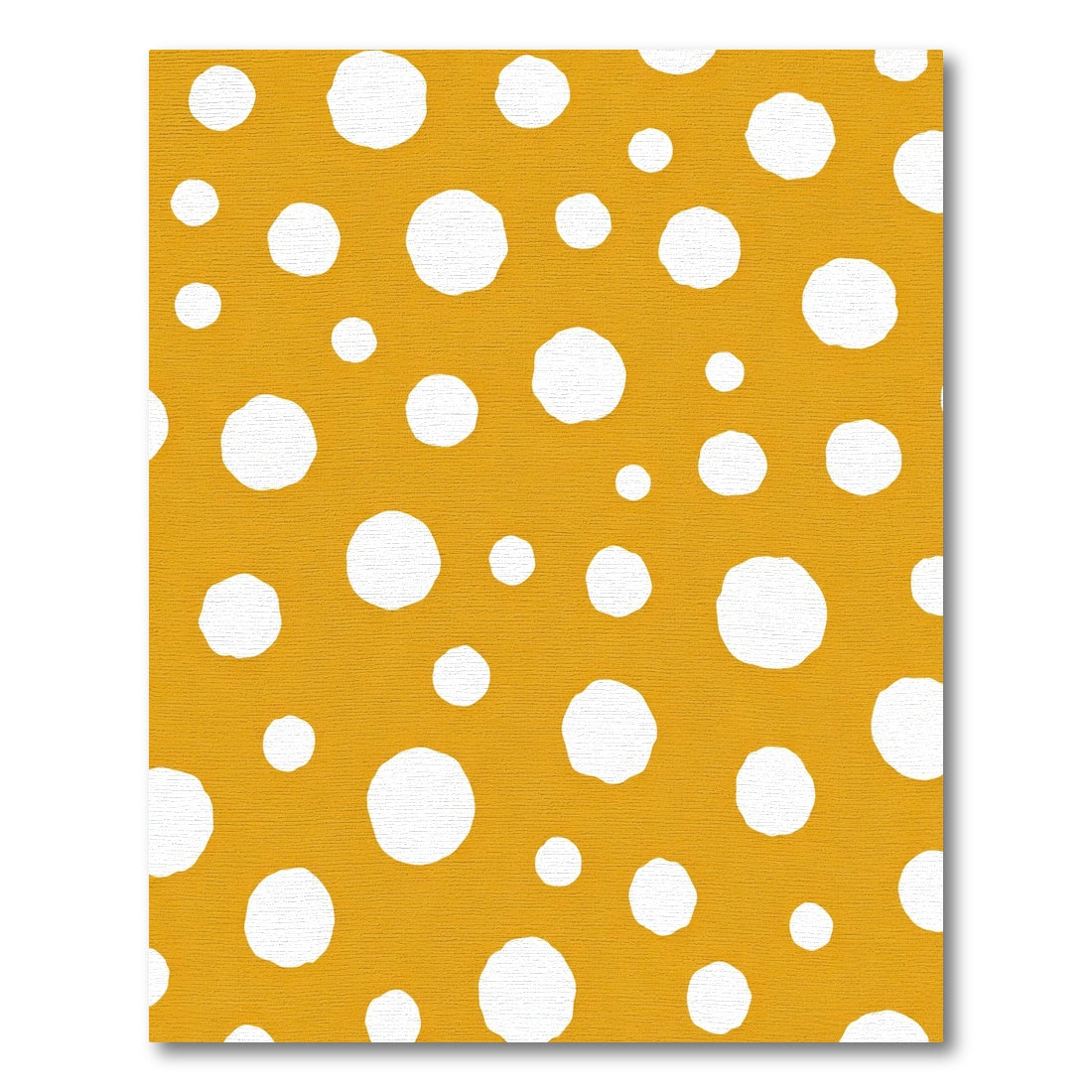 Golden White Polka Dot Scatter Rug
