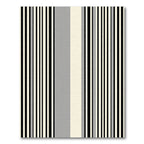 Modern Black Cream Gray Stripe Rug