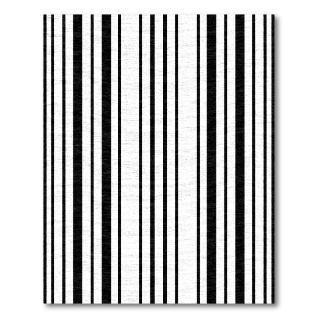 Artistic Black White Vertical Stripe Rug
