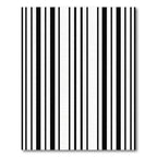 Artistic Black White Vertical Stripe Rug