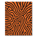 Bold Orange And Black Organic Waves Rug