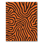Bold Orange And Black Organic Waves Rug