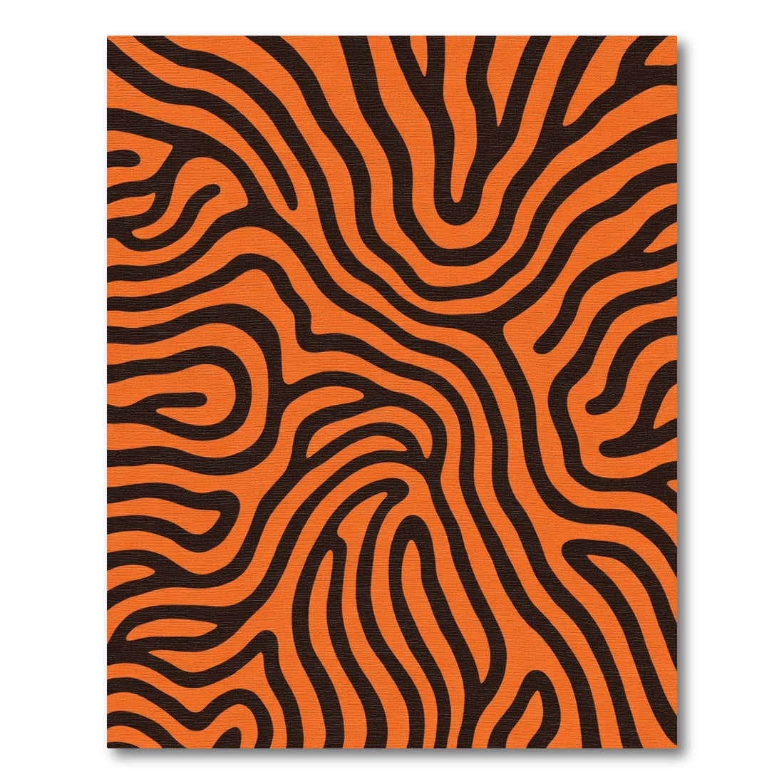 Bold Orange And Black Organic Waves Rug