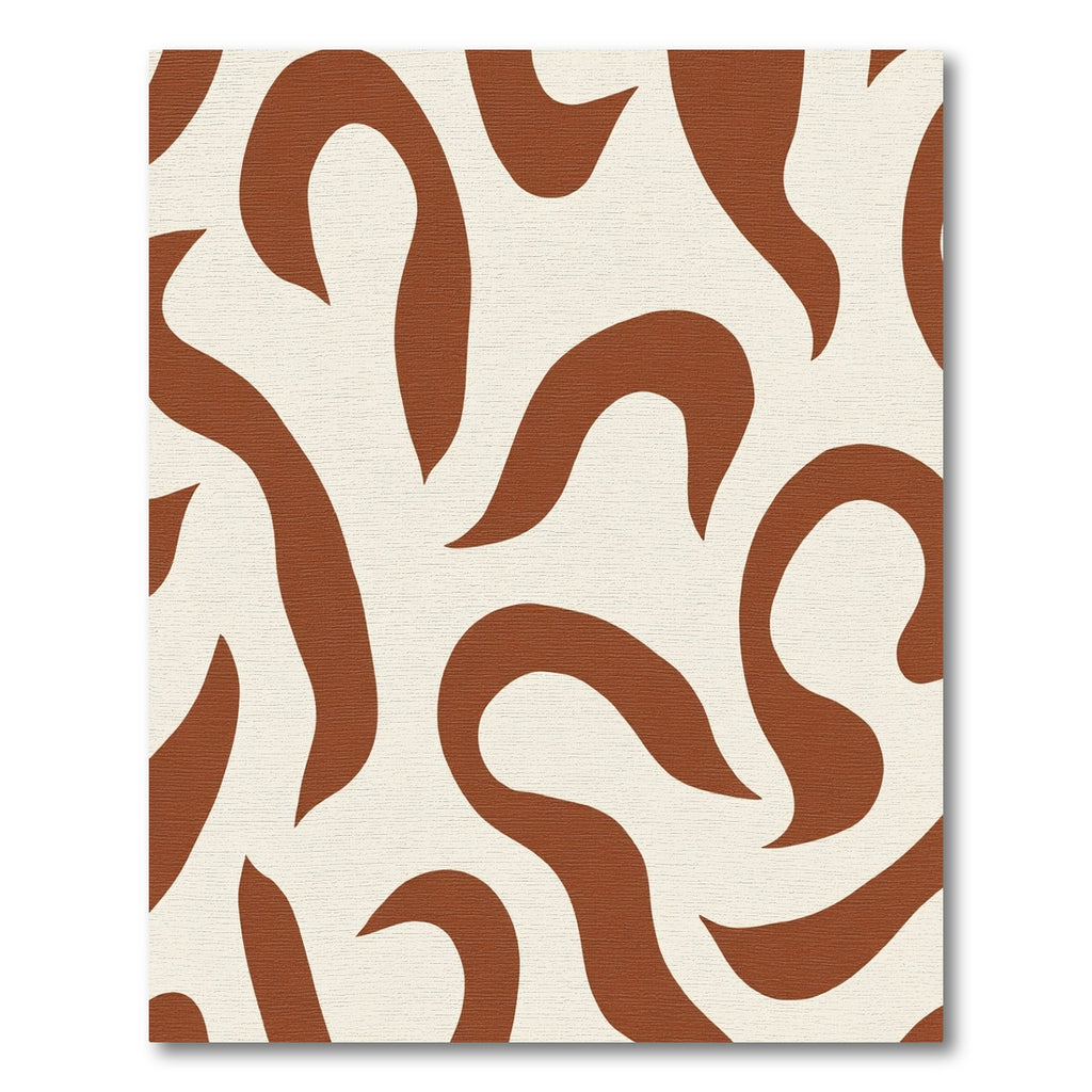 Terra Cotta Abstract Swirls Rug