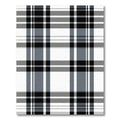 Classic Black Gray Windowpane Plaid Rug