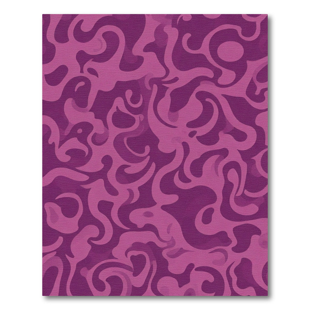 Deep Plum Swirling Organic Abstract Rug
