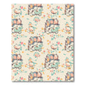 Pastel Floral Block Abstract Rug