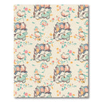 Pastel Floral Block Abstract Rug