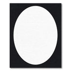 Monochromatic White Circle Abstract Rug