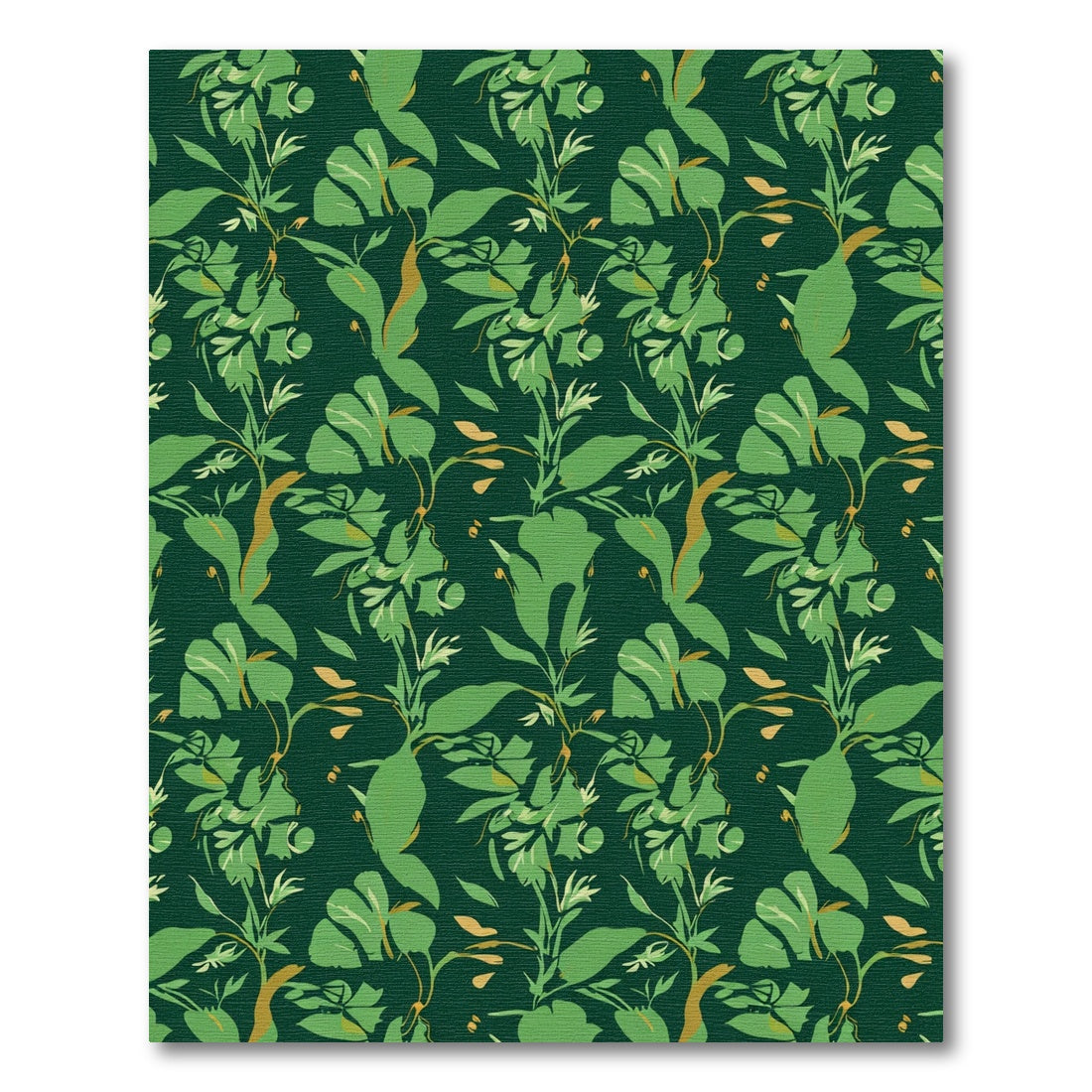 Emerald Green Botanical Vine Rug