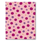 Pink Magenta Purple Gold Polka Dot Burst Rug