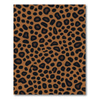 Brown Black Spotty Animal Print Rug
