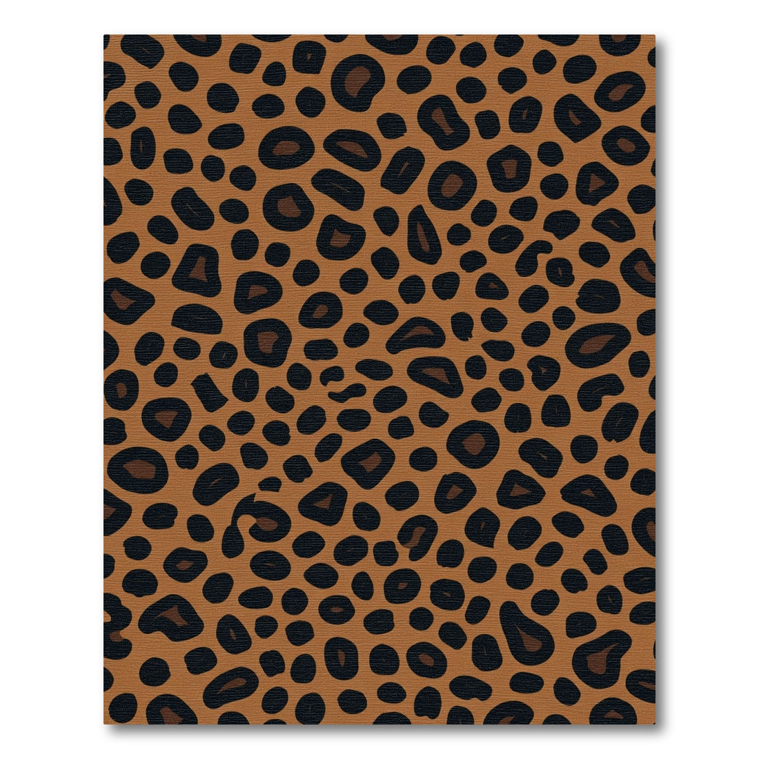 Brown Black Spotty Animal Print Rug