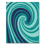 Teal Deep Blue Swirl Abstract Rug