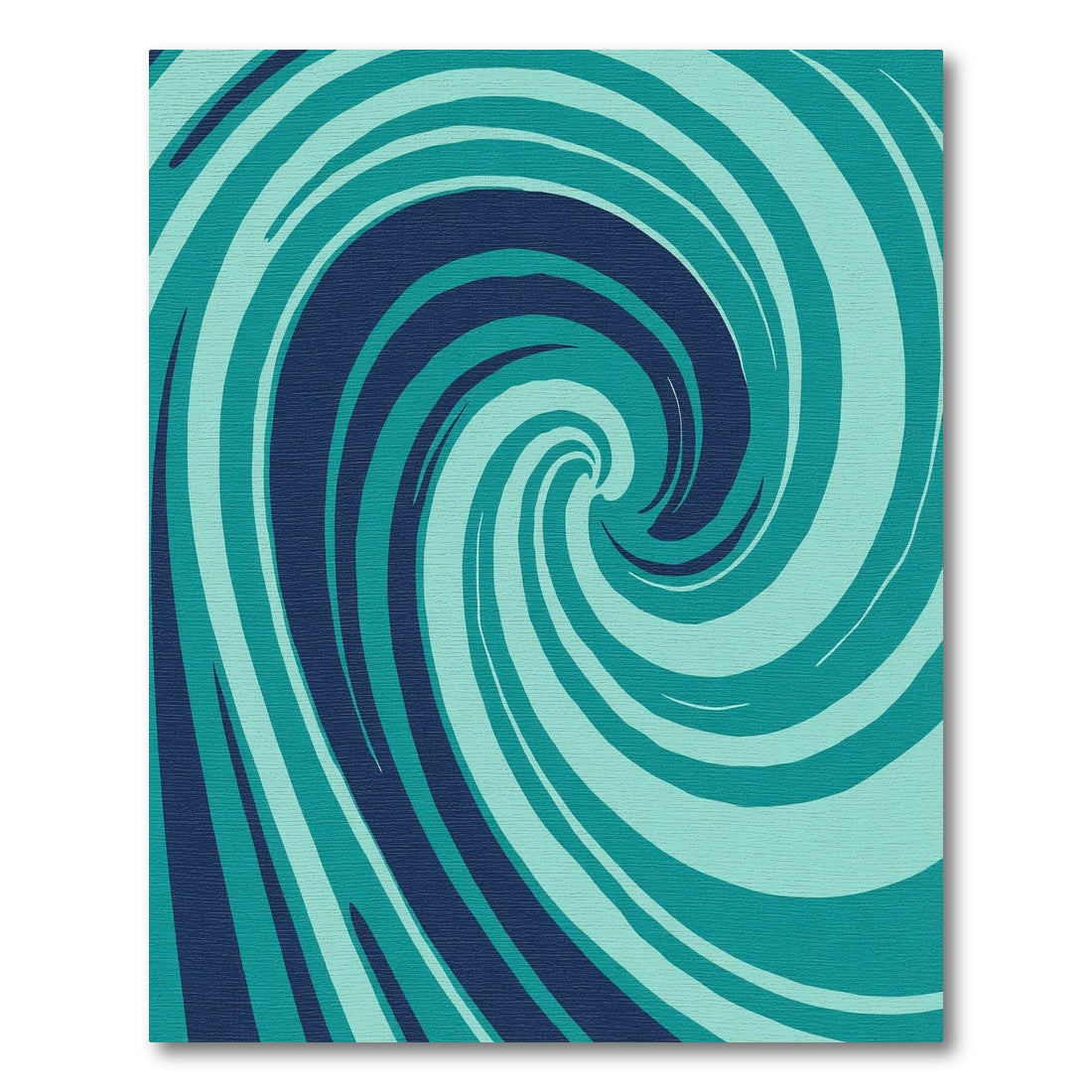 Teal Deep Blue Swirl Abstract Rug