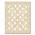 Neutral Lattice Motif Frame Rug
