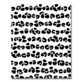 Black White Abstract Spots Rug