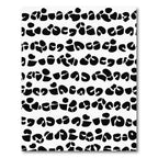 Black White Abstract Spots Rug