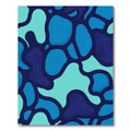 Abstract Blue Organic Cell Rug