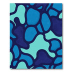Abstract Blue Organic Cell Rug