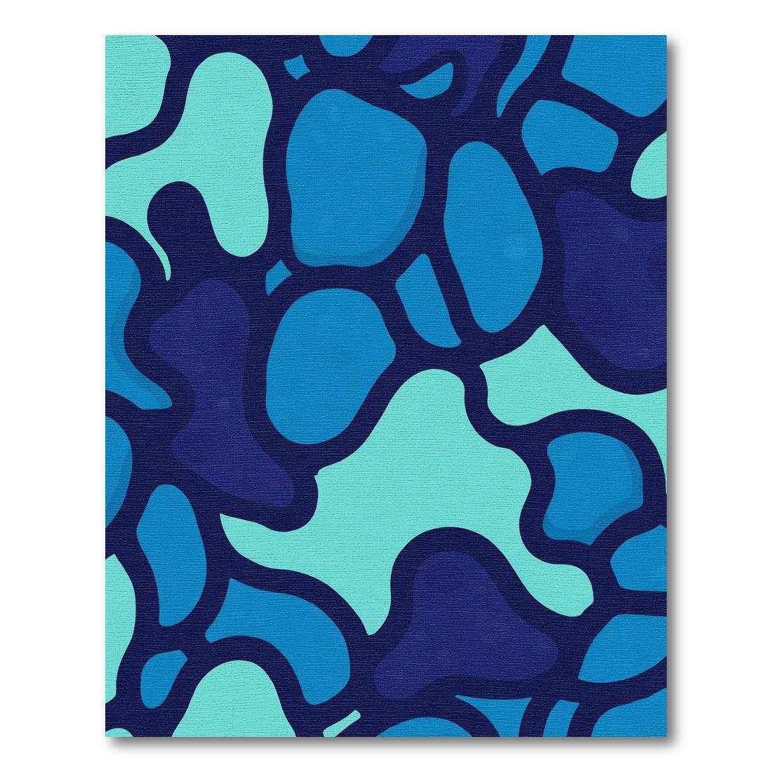 Abstract Blue Organic Cell Rug