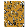 Amber Organic Swirl Animalic Lines Rug