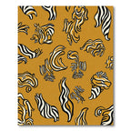 Amber Organic Swirl Animalic Lines Rug