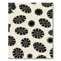 Black White Abstract Organic Rounds Rug