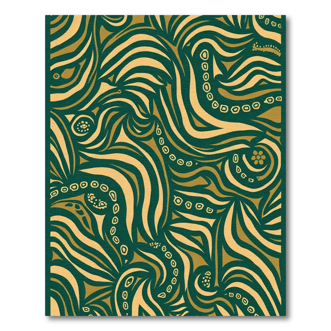 Jade Gold Organic Swirl Rug