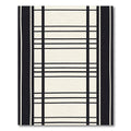 Black and Cream Vertical Stripe Rug