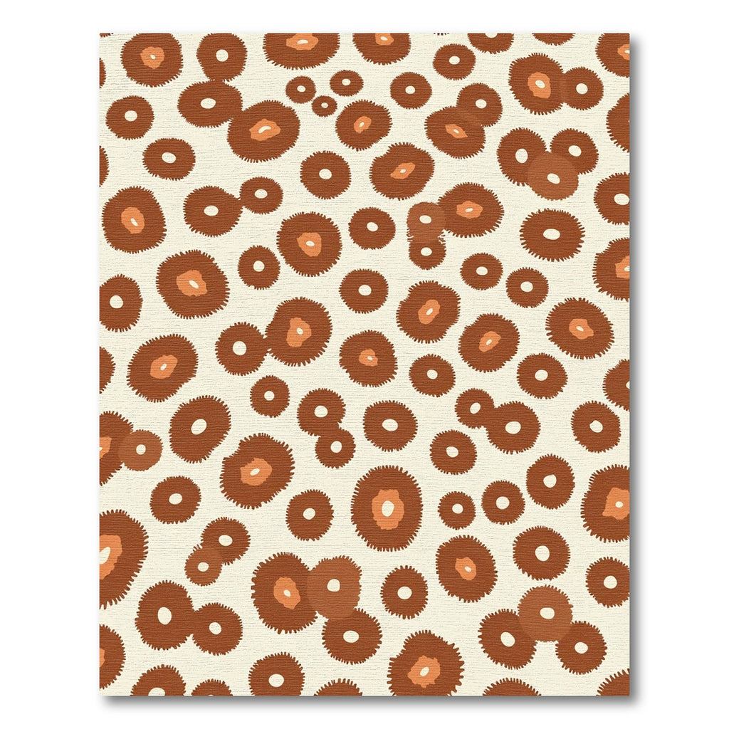 Brown Orange Spotted Animal Print Rug