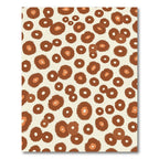 Brown Orange Spotted Animal Print Rug