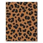 Bold Black Leopard Print Rug