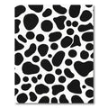 Black White Spotted Animal Hide Rug