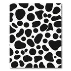 Black White Spotted Animal Hide Rug