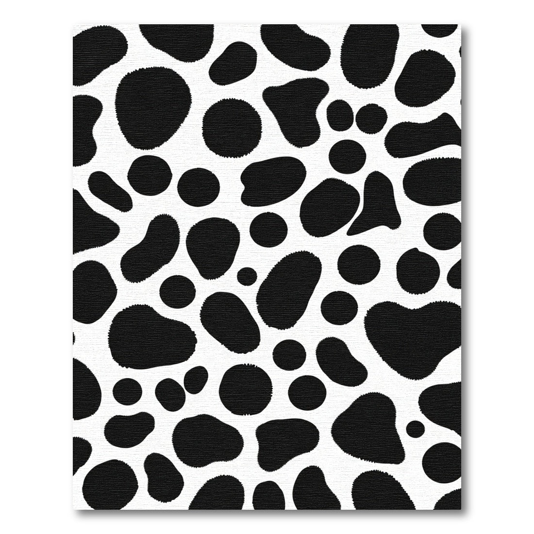 Black White Spotted Animal Hide Rug