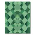 Emerald Green Tiled Geometric Rug