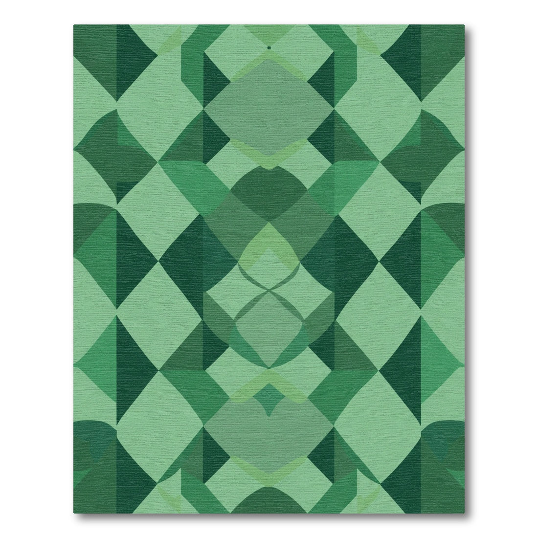 Emerald Green Tiled Geometric Rug